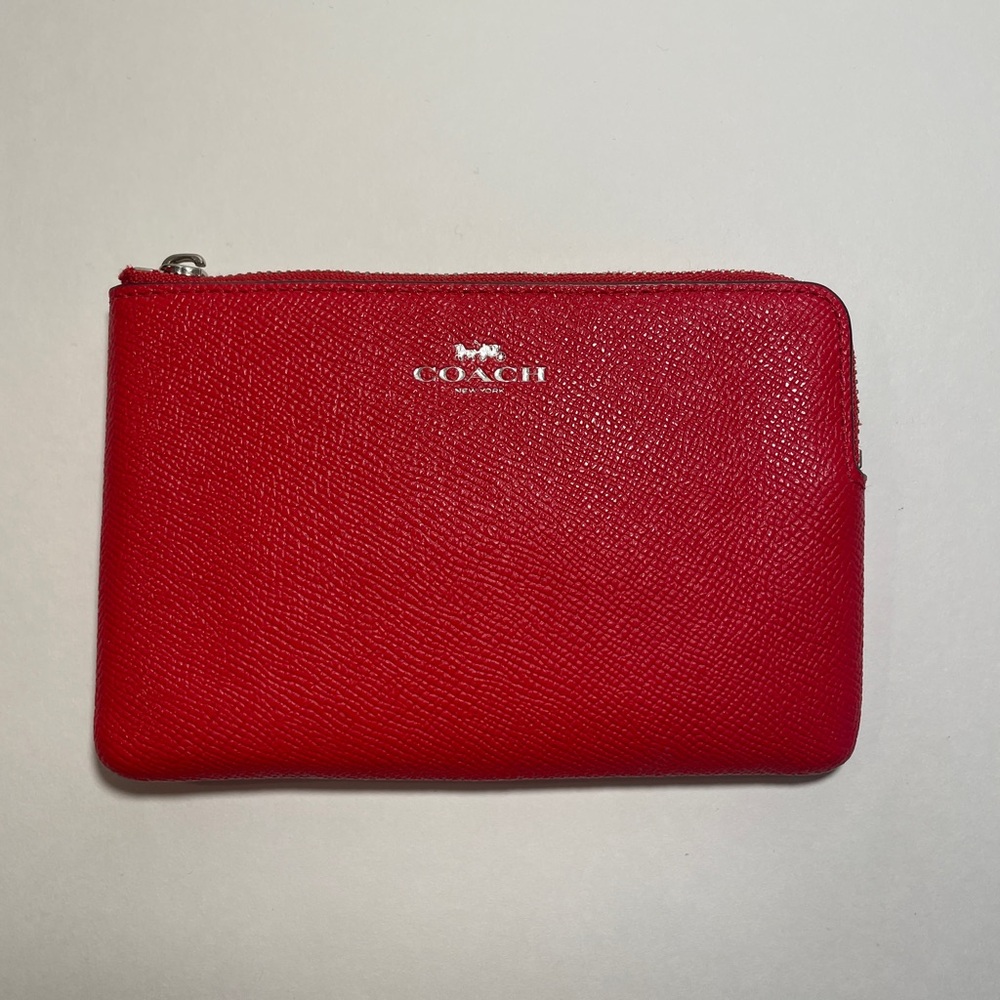 Coach Scarlet Leather Wristlet